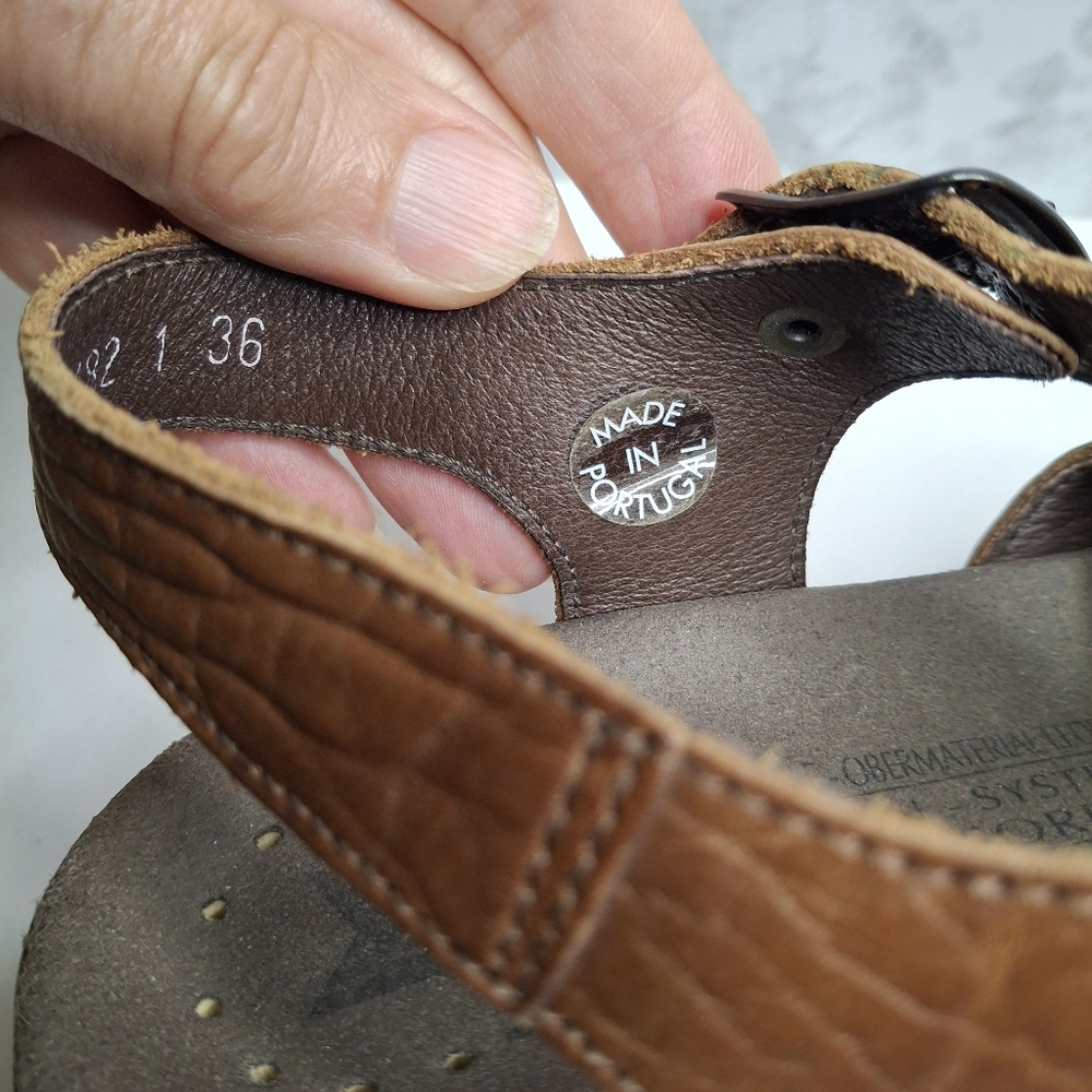 Mephisto Altina Sandals Womens 36 EUR 5.5 /6 US Brown Leather Buckle Comfort - Picture 12 of 15